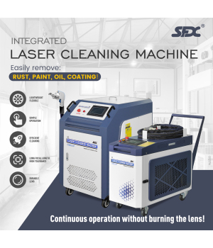 SFX 3000W kontinuierliche Handheld-Laser-Reinigungsmaschine Laser-Metall-Rost-Farbentfernungsmaschine