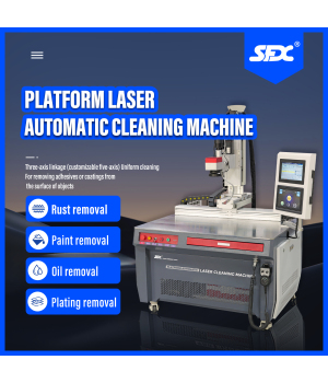 200 W 300 W 500 W gepulste Plattform automatische Laser-Reinigungsmaschine Laser-Rost-Ölfarben-Beschichtungsentferner