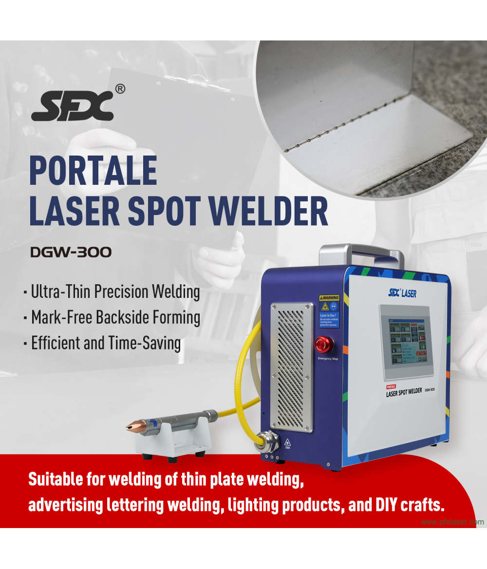 Soudeuse laser portable SFX 300W pour soudage de précision de plaques métalliques fines de 0.1 à 1.5 mm Soudeuse laser portable SFX 300W pour soudage de précision de plaques métalliques fines de 0.1 à 1.5 mm
