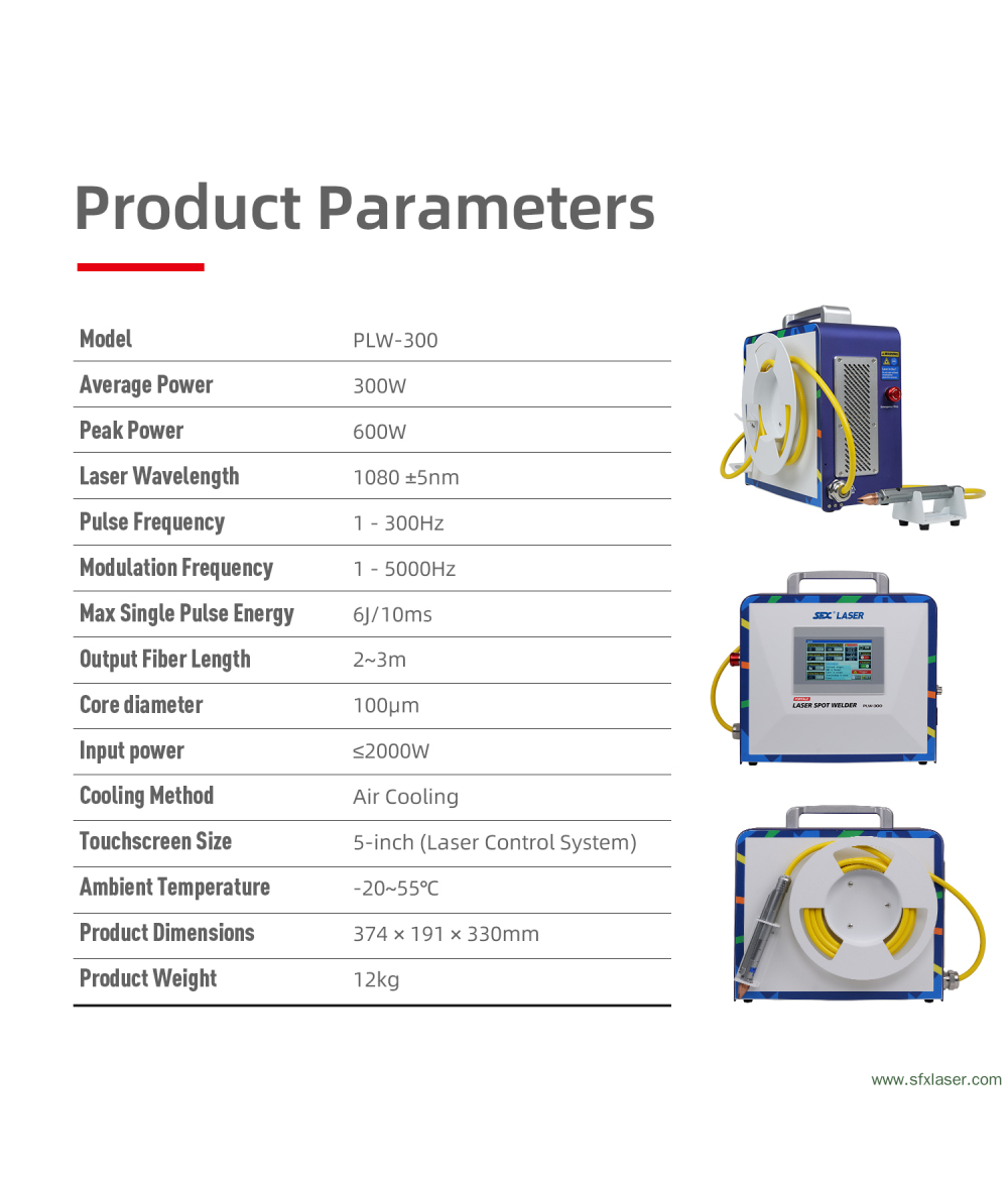 SFX 300W Portable Laser Spot Welder Precision 0.1-1.5mm Thin Metal Plate Welding Machine SFX 300W Portable Laser Spot Welder Precision 0.1-1.5mm Thin Metal Plate Welding Machine