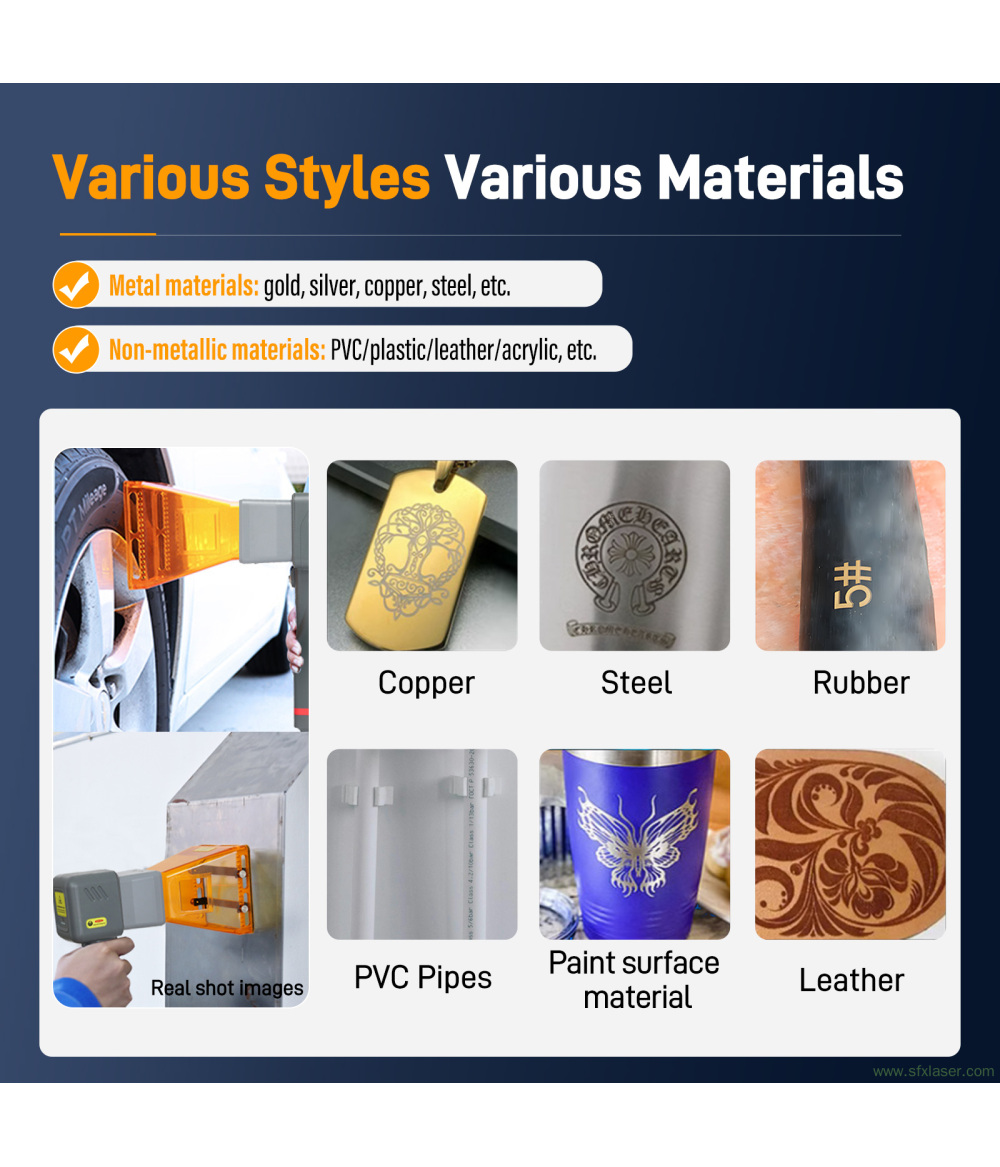 Machine de marquage laser portable SFX 60 W, graveur laser à fibre portable, marquage sur métaux et non-métaux Machine de marquage laser portable SFX 60 W, graveur laser à fibre portable, marquage sur métaux et non-métaux