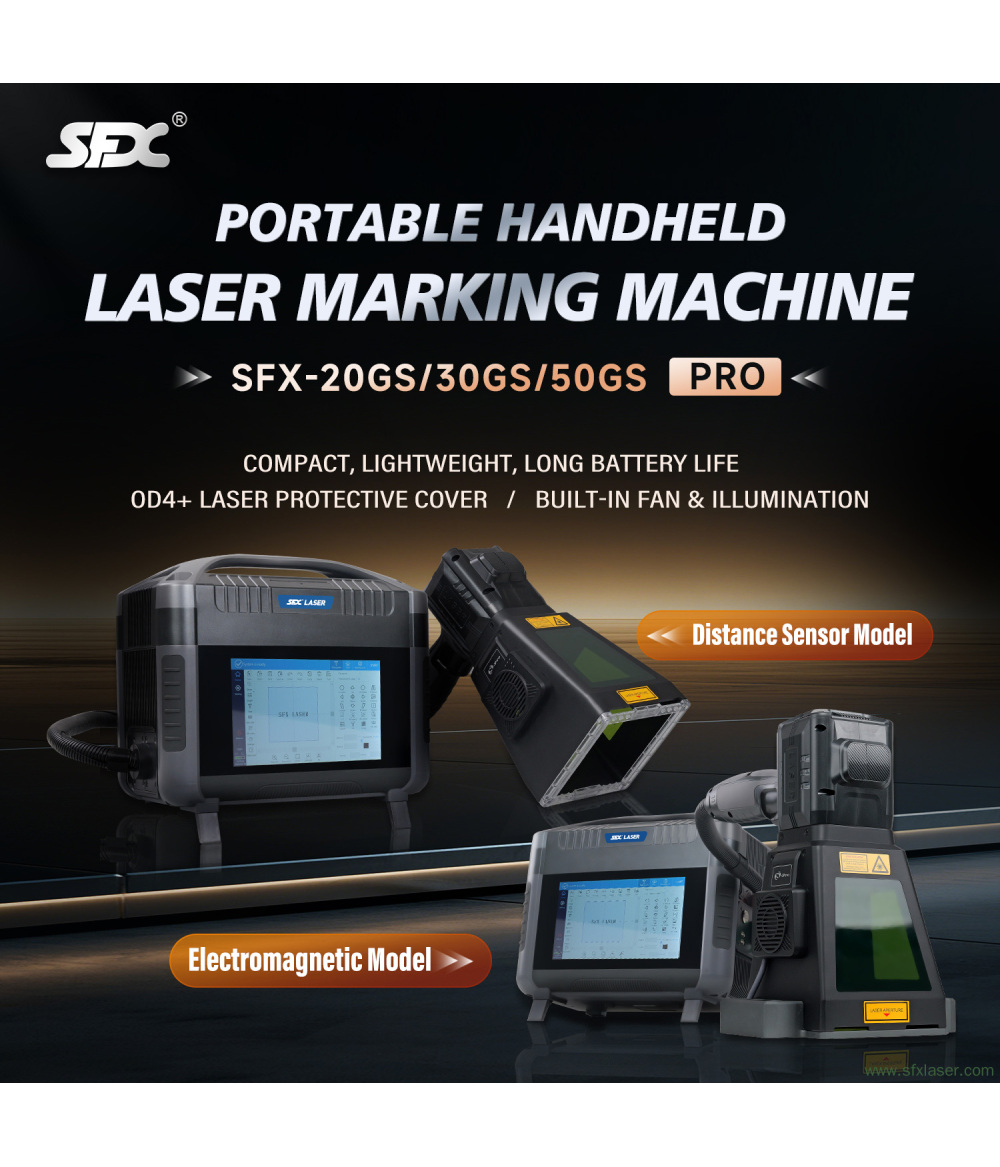 SFX Pro Version 20W 30W 50W Tragbares Handlaser-Markiergerät mit Abstandssensor oder elektromagnetischem SFX Pro Version 20W 30W 50W Tragbares Handlaser-Markiergerät mit Abstandssensor oder elektromagnetischem