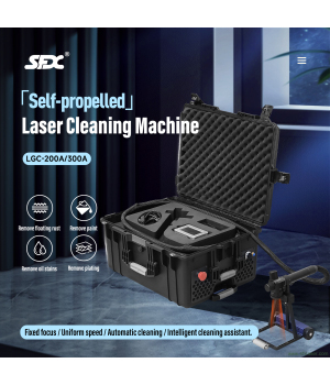 300W Trolleycase Pulse Laser Cleaning Machine with Self-propelled Device Fiber Laser Cleaner Floating Rust Paint Oil Plating Remover