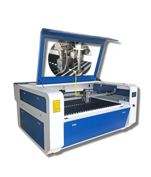 150W / 180W Hybrid-CO2-Laserschneider-Lasergravierer mit 1300 × 900 mm Werkbank und S & A-Wasserkühler für das Schneiden von Metall und Nichtmetall