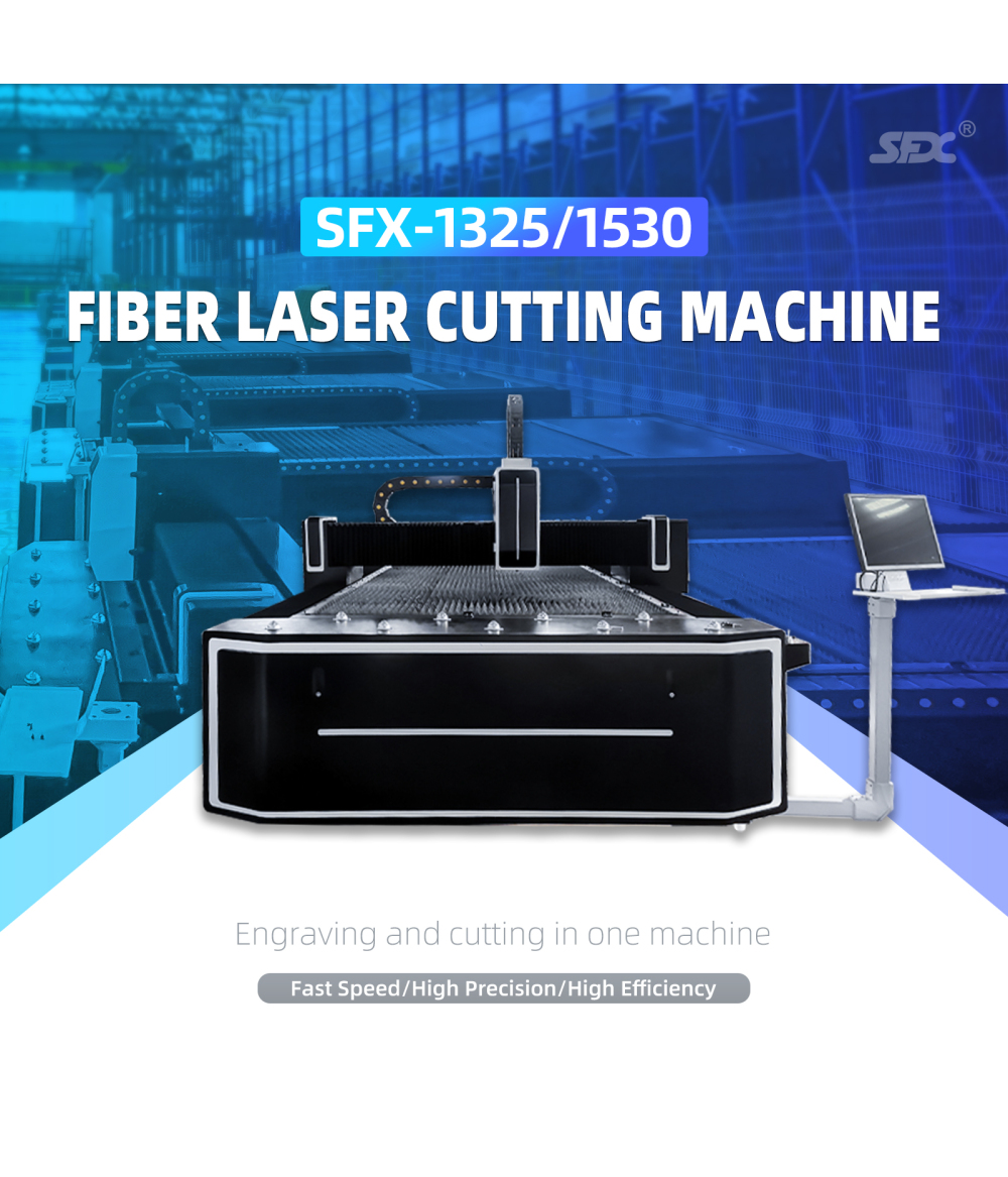 Máquina cortadora láser de fibra SFX-1530 2000W 3000W, cortadora láser de chapa de alta precisión con plataforma de trabajo de 1500x3000mm