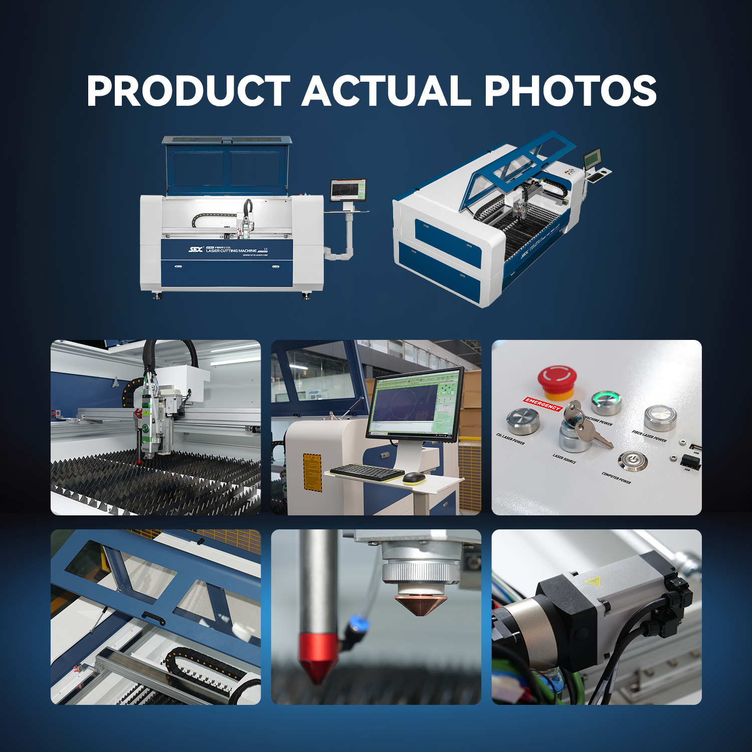 SFX 1300*900mm Fiber & CO2 Integrated Laser Cutting Machine for Metal and Non-metal Precision Cutting