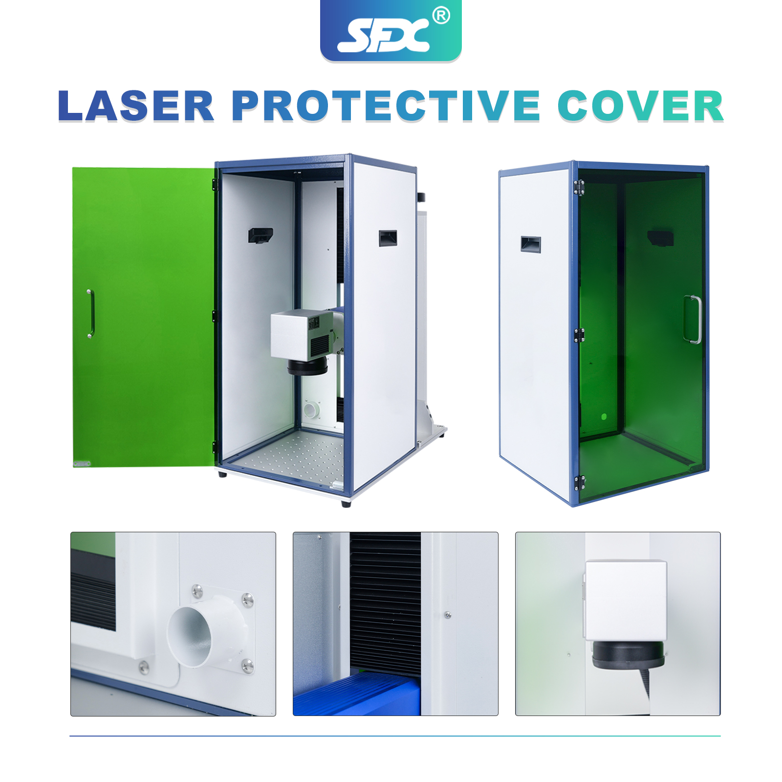 Boîtier de protection laser SFX pour graveur laser à fibre optique de type fendu et graveur laser UV