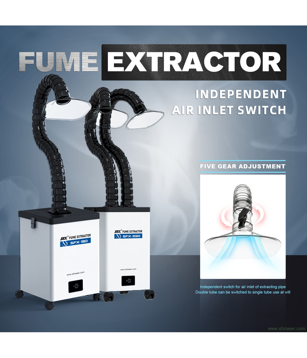 Extracteur de fumée SFX 80 W/135 W avec filtres à 3 étages purificateurs de fumée à aspiration forte Extracteur de fumée SFX 80 W/135 W avec filtres à 3 étages purificateurs de fumée à aspiration forte