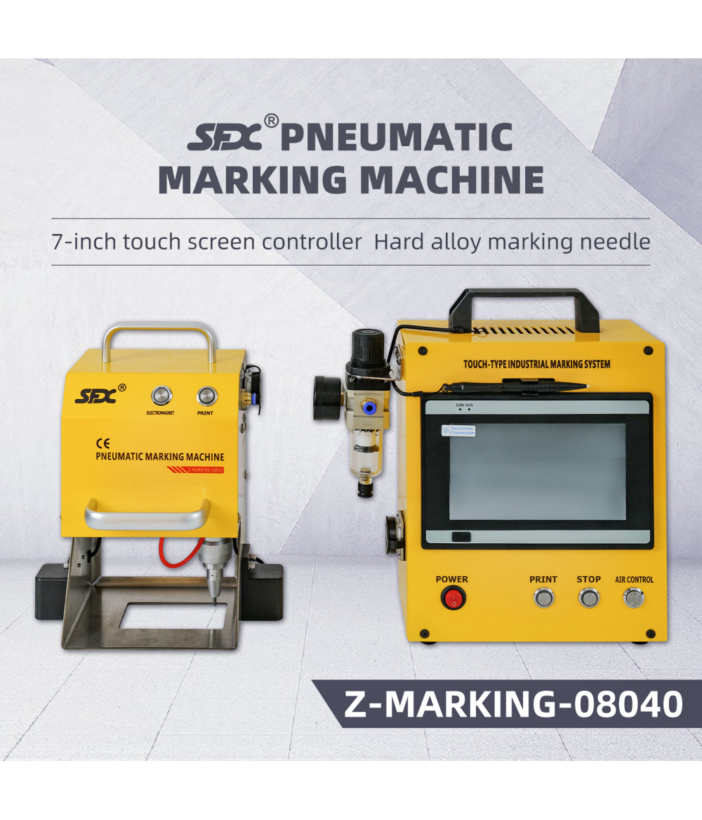 Pneumatic Engraver Dot Peen Metal Marking Engraving Machine 80*40mm Area