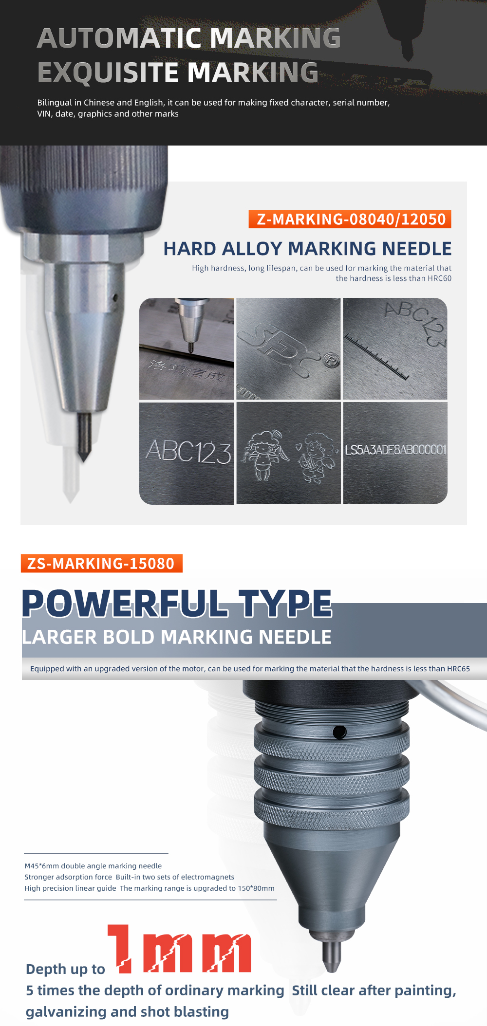 Máquina de marcado por puntos neumática portátil de segunda mano, disponible en EE. UU., máquina de grabado de metales, máquina de marcado de número de chasis y código VIN.