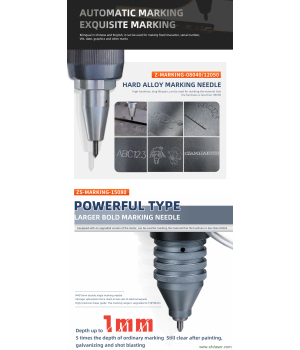 US-Lager, gebrauchte tragbare pneumatische Nadelpräger, Metallgravurmaschine, Fahrgestellnummer, VIN-Code-Markierungsmaschine