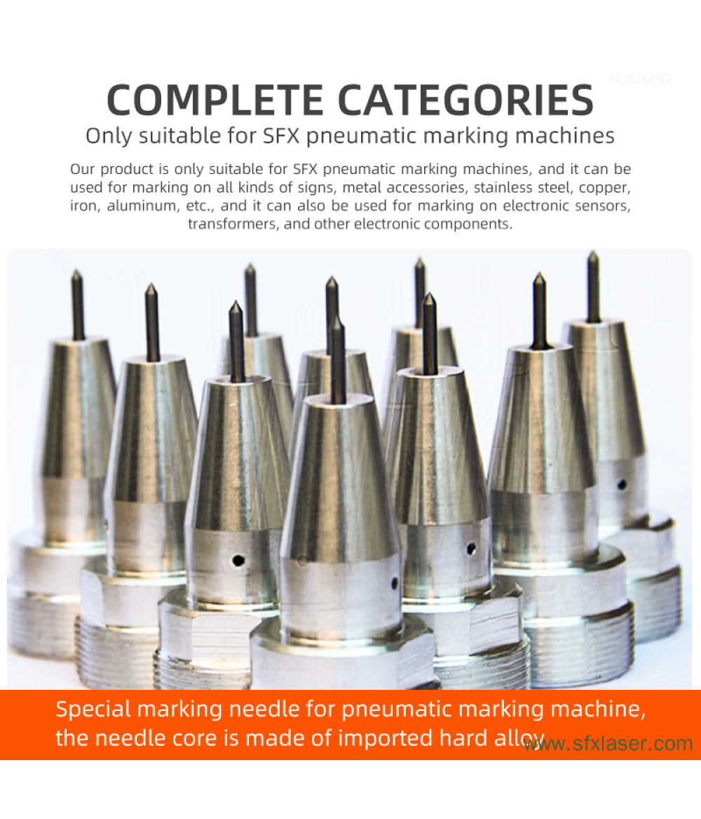 Pneumatische Hartmetall-Markierungsmaschinennadel für pneumatische Nadelpräger-Markierungsmaschine SFX Pneumatische Hartmetall-Markierungsmaschinennadel für pneumatische Nadelpräger-Markierungsmaschine SFX