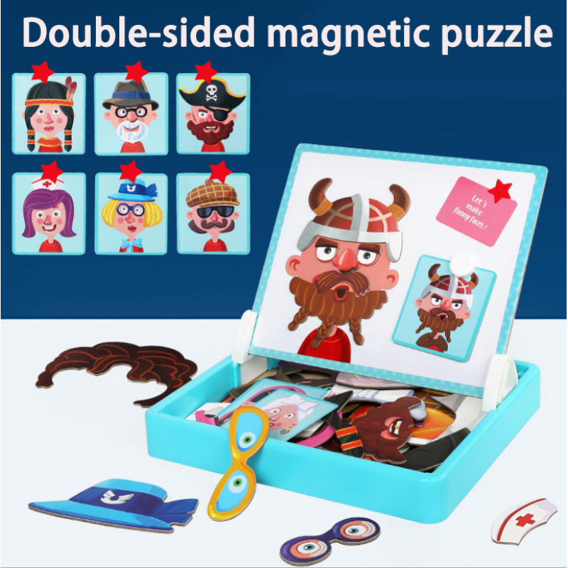 2020 Newest design magnetic puzzle for kids animal magnetic puzzle toy for education