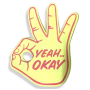EVA foam cheering hand and finger for sports competition light foam finger