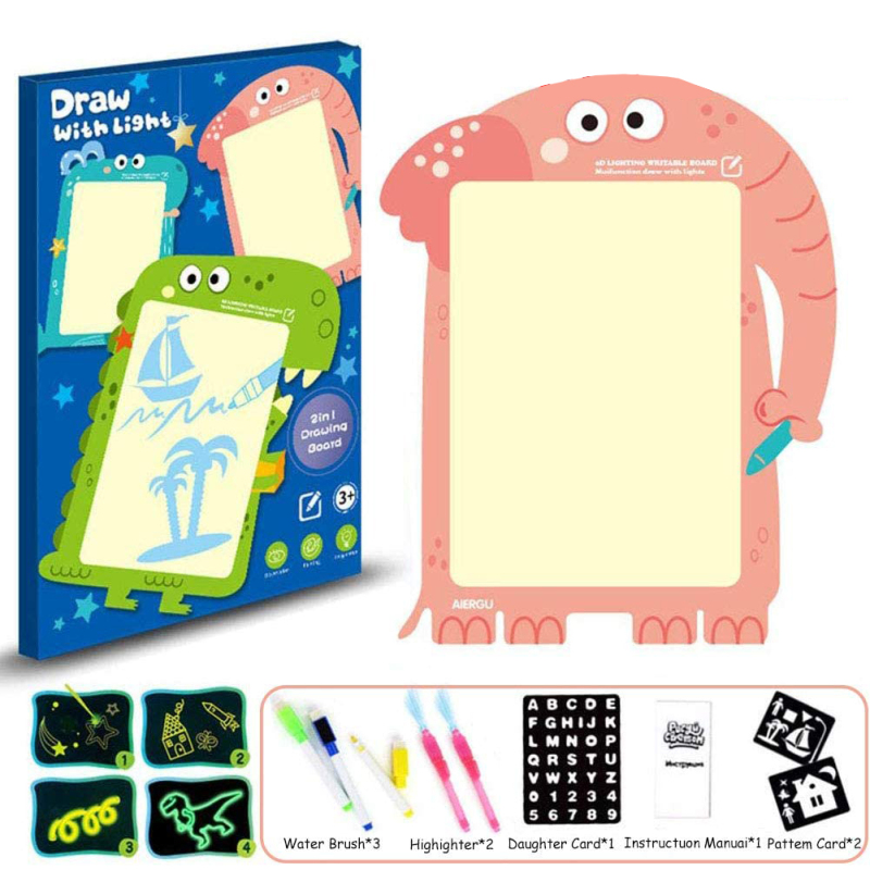 Wholesale light drawing board a4/ a3 glow kids drawing board