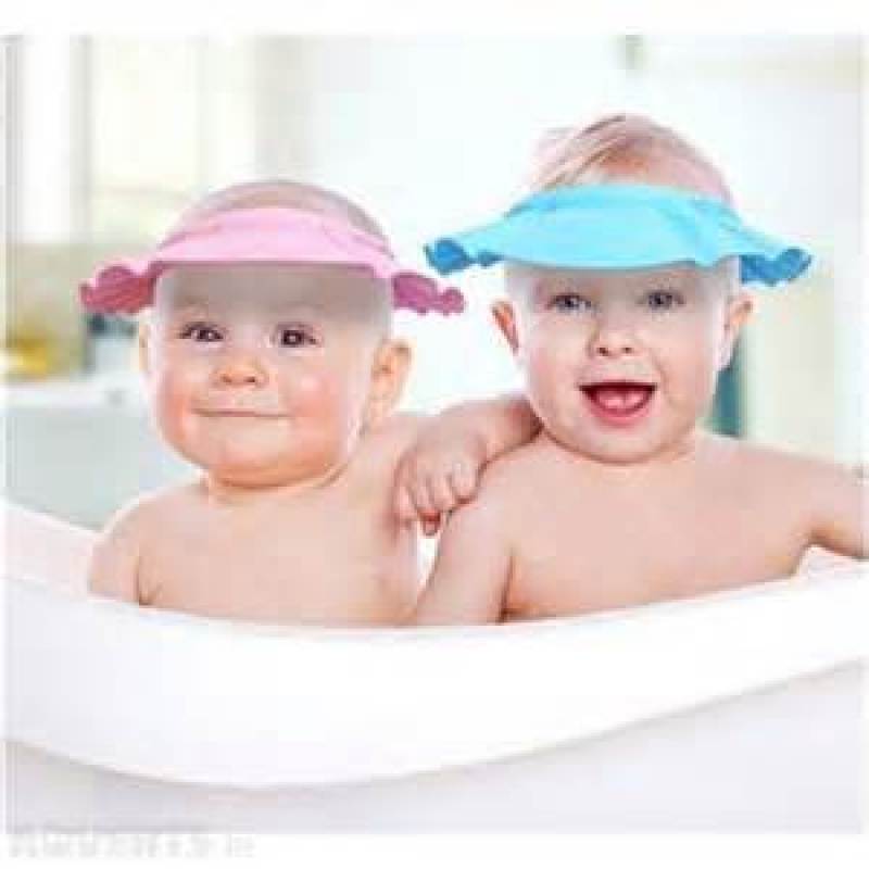 Protective baby shower cap bathing cap shampoo hat