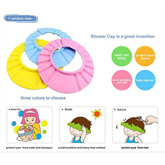 A313 EVA foam babay bath shower cap for kids