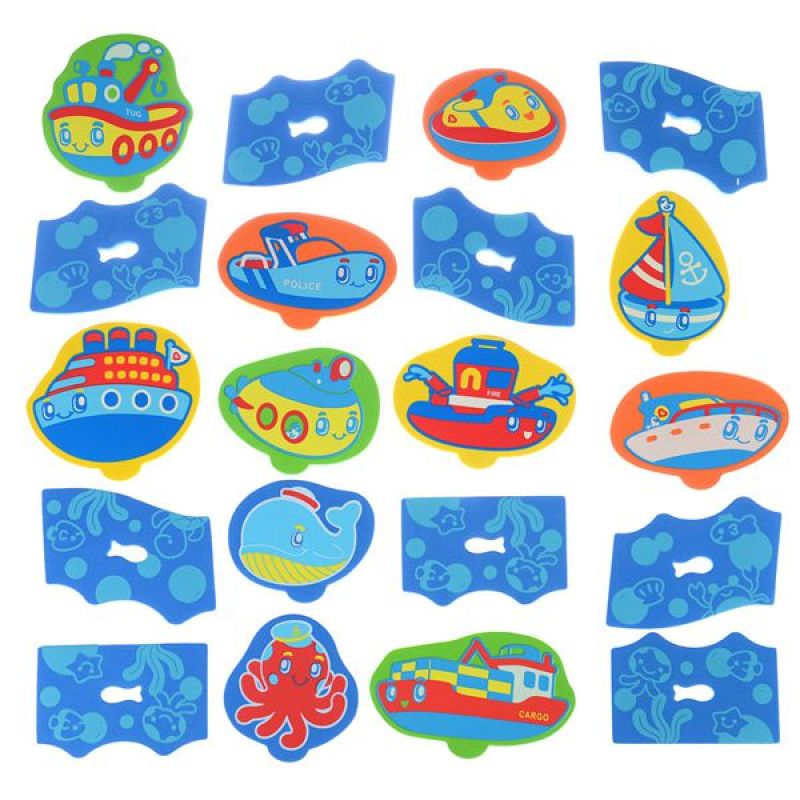 Custom shape number letter sea animal baby foam bath toys
