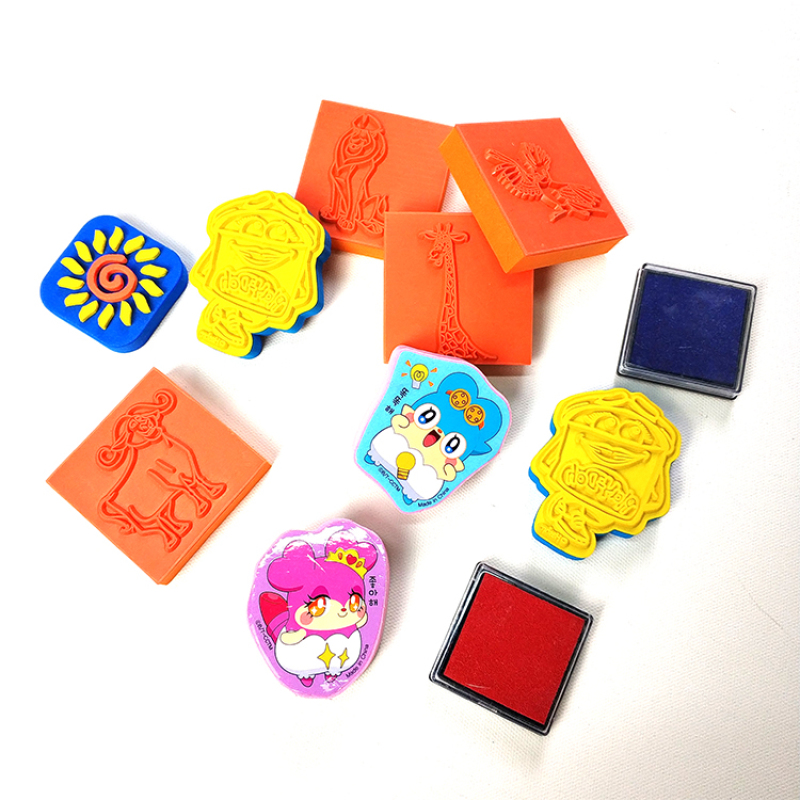 Custom design EVA foam rubber stamp for kids