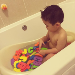 Juguetes de baño para bañera de bebé 36 letras y números de baño baño de espuma eva para niños