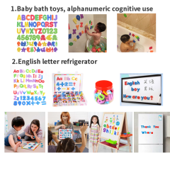 2020 nueva llegada Eva 36 piezas de color cinta del alfabeto bebés niños pequeños baño de natación educación temprana juguetes de baño de espuma