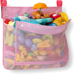 Органайзер для игрушек для ванной, многоразовое использование, очень большое отверстие, держатель для игрушек для ванной, нижняя молния, сумка для хранения игрушек для ванны для детей