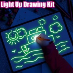 Vente en gros de haute qualité aimant magnétique planche à dessin dessin léger stylo de lumière magique et planche à dessin dessin tableau lumineux