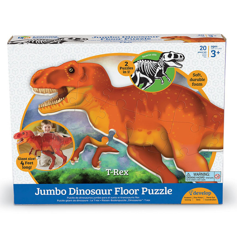 Fashion diy educational toy kids 3d foam dinosaur puzzle