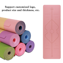 Изготовленные на заказ высококачественные коврики для йоги для фитнеса tpe нескользящие коврики для йоги tpe