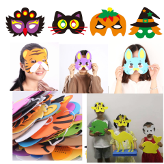 Cara animal de la máscara 3D de la espuma de EVA de encargo suave barata promocional para los niños