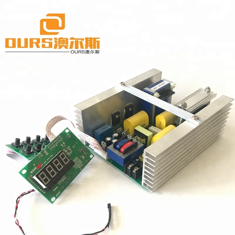 Temperature heating control,Power & Timer Adjust Ultrasonic Generator PCB 600W40KHZ 220V for cleaning transducer and cleaner