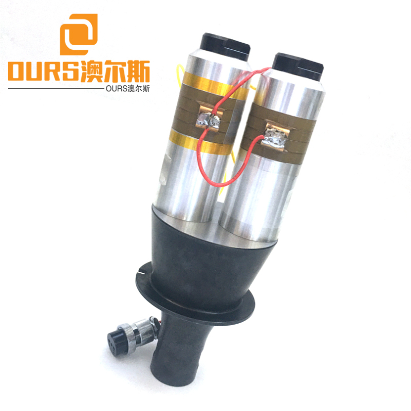 High Power Double Head PZT8  4200W15khz Piezoelectric Ultrasonic Welding Transducer for Fabric ultrasonic welding