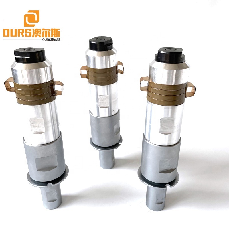 20K 2000W-2600W Piezoelectric Ultrasonic Converter Sensor With Booster Used For Automatic Plastic Welding Device Energy Element