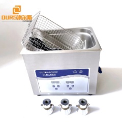 Fabricación de plantas 10L Limpiador ultrasónico 3PCS Transductores 40K 60W Tanque cepillado para lavado médico dental