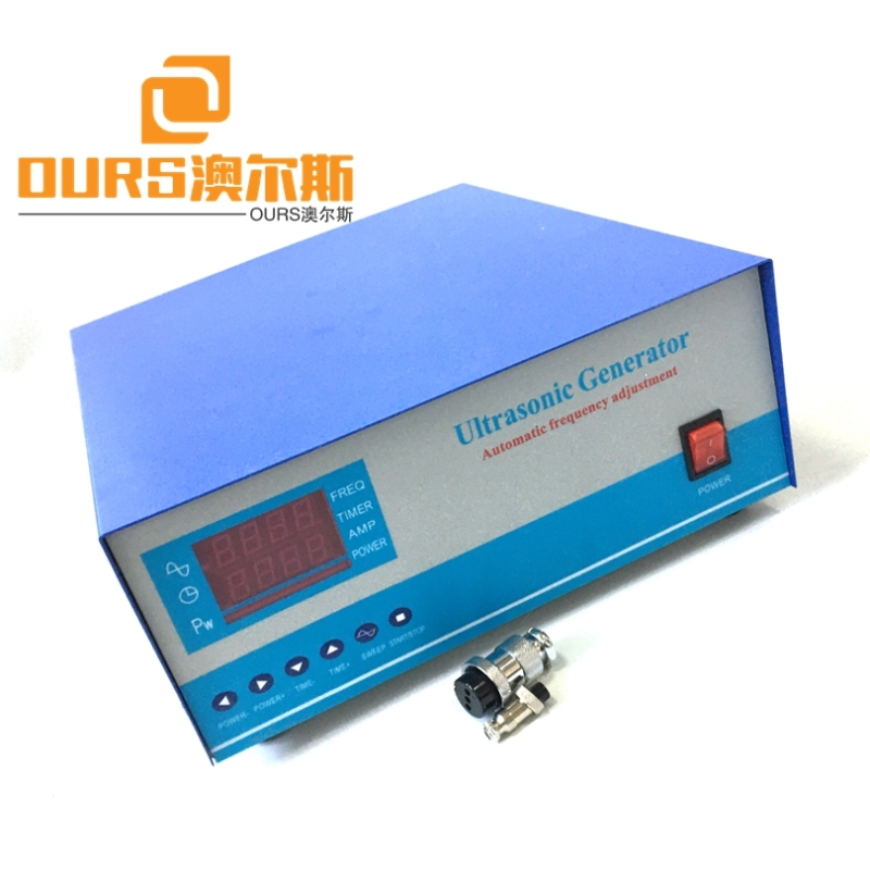 Factory produced 1500W 20khz-40khz Frequency Adjustable Ultrasonic Power Generator With Transducer