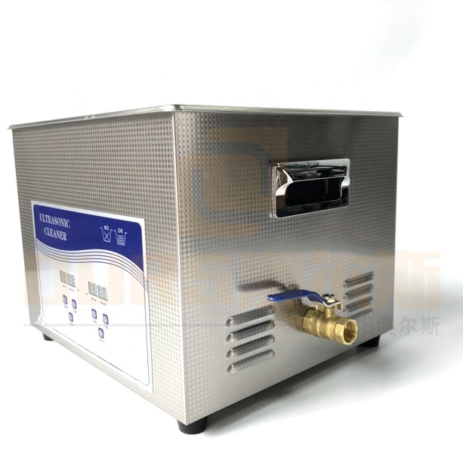 La empresa de limpieza ultrasónica hizo un limpiador de piezas ultrasónicas industriales con calefacción digital 15L 400W Limpiador de transductor de vibración