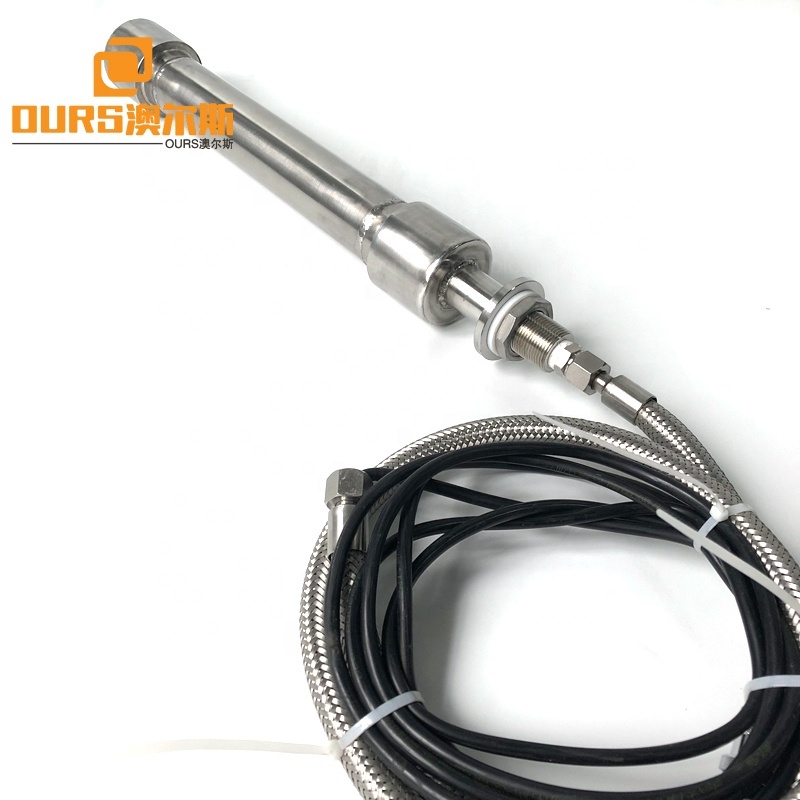 Food/Chemical Industry Homogeneous Mixing Instrument Ultrasound Round Tubular Transducer Stick 500W Submersible Tube Reactor