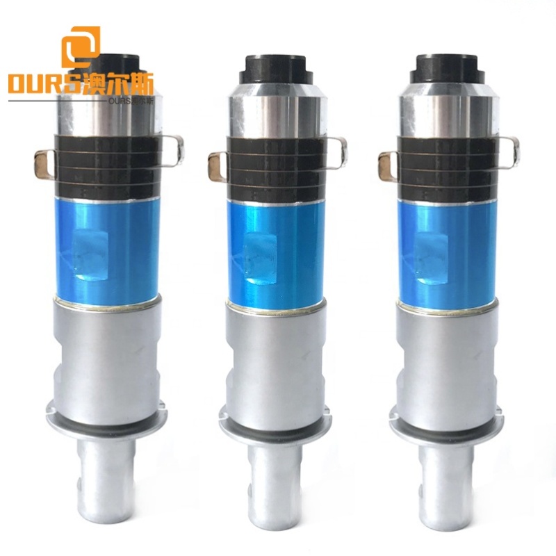 20K 2000W Ultrasonic Mask Welding Device Piezoelectric Welding Transducer With Aluminum Horn 110X20mm
