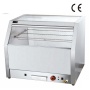 IS-OY-HO828 Luxurious Uniform Heating Stainless Steel Popcorn Glass Food Warmer Display Showcase
