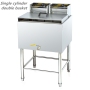 Commercial Vertical 27l Large Capacity Electric Fryer Machine 2-tank 2-basket DF-85 Deep Fryers Fried Chicken French Fries