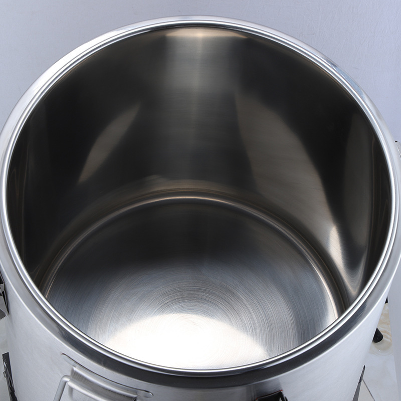 HP33 Commercial Flat Cover Heat Insulation Barrel Food Thickened Stainless Steel Large Capacity Anti Overflow Kitchen Equipment