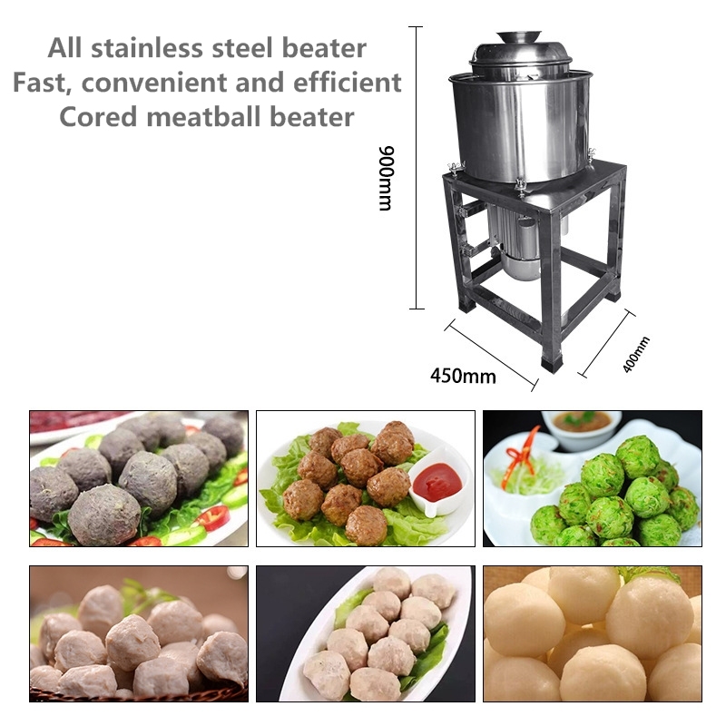 DJ30 Commercial Beater For Meatballs Meat Ball Fish Ball Automatic Cored Meat Ball Beater Machine Food Processor Blender