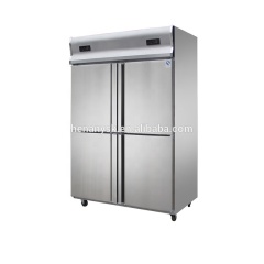 4 Door Fan cooling 2 temperature 2-8 C -12 -18C Vertical Cold Freezer Refrigerator Kitchen Cabinet Showcase