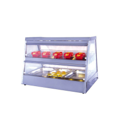 Commercial Luxury Thermal Insulation 2 layer Warming Display Showcase High Quality Electric Food Warmer Display