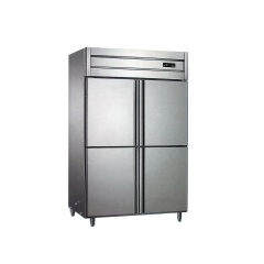 4 двери вентилятор охлаждения 2 температуры 2-8 C -12-18C Вертикальная морозильная камера Холодильник Кухонный шкаф Витрина