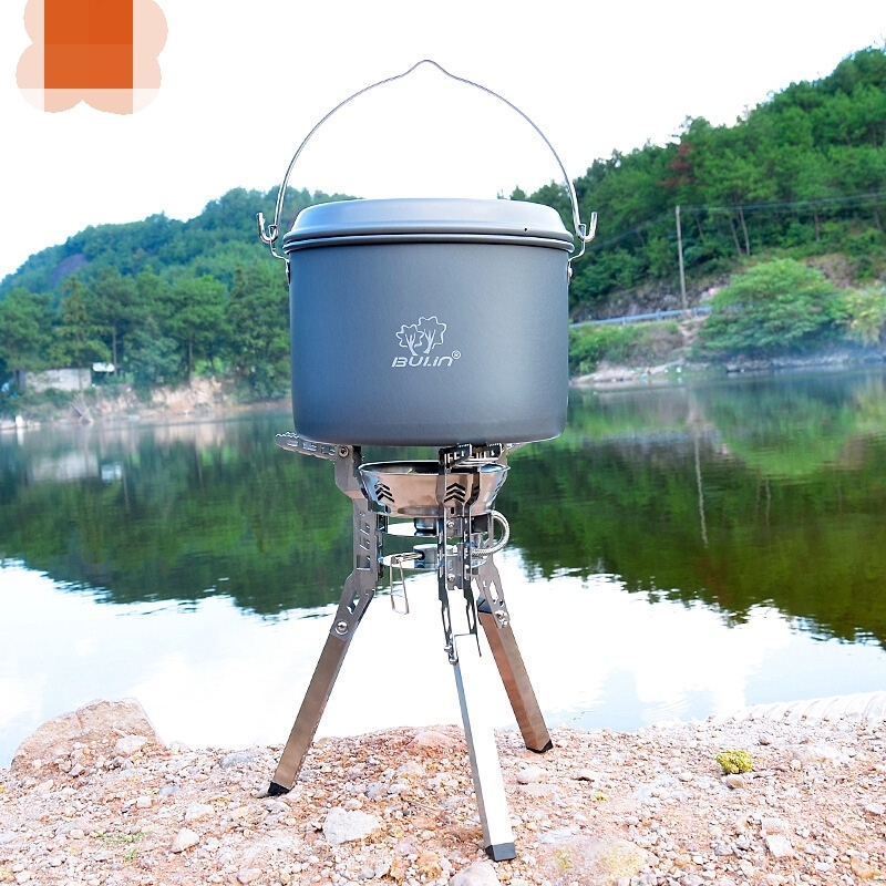 Outdoor Portable Gas Stove Camping High Power Large Support Folding Strong Firepower Furnace Boiling Water Cooking