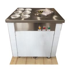8-10L / H 1pan Ice Pan Fryer Rolling Fried Yogurt Frying Fried Ice Cream Roll Machine Роликовая машина