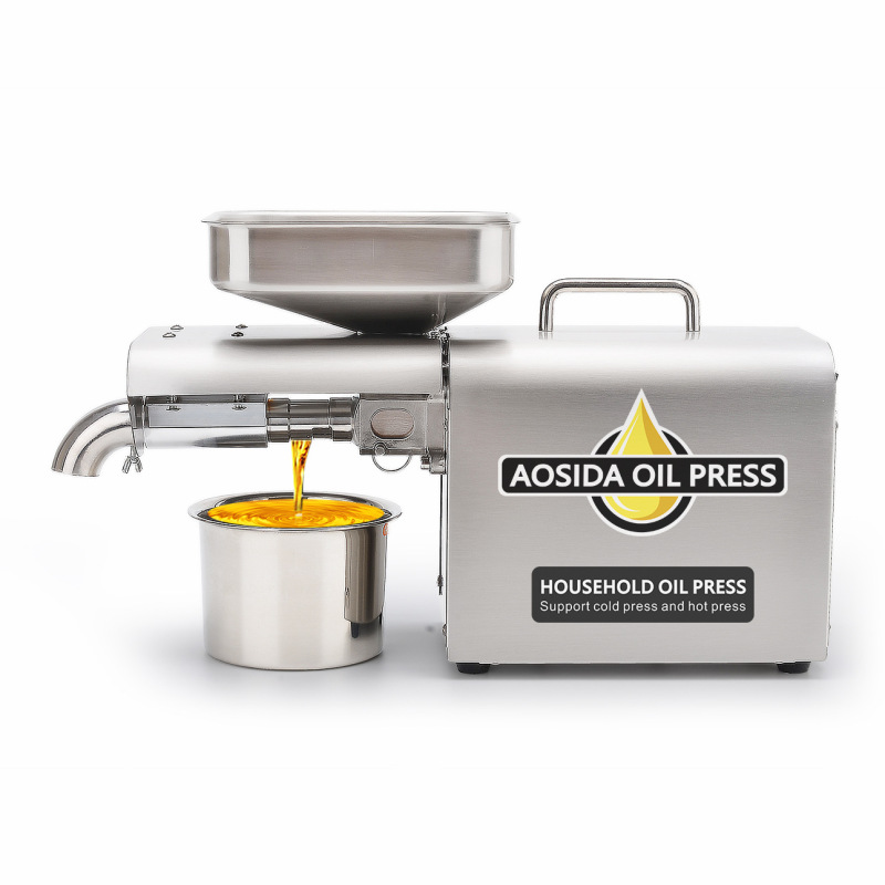 888A Automatic Household Intelligent Mini Oil Press Machine Plant Hot And Cold Sesame Walnut Peanut Stainless Steel