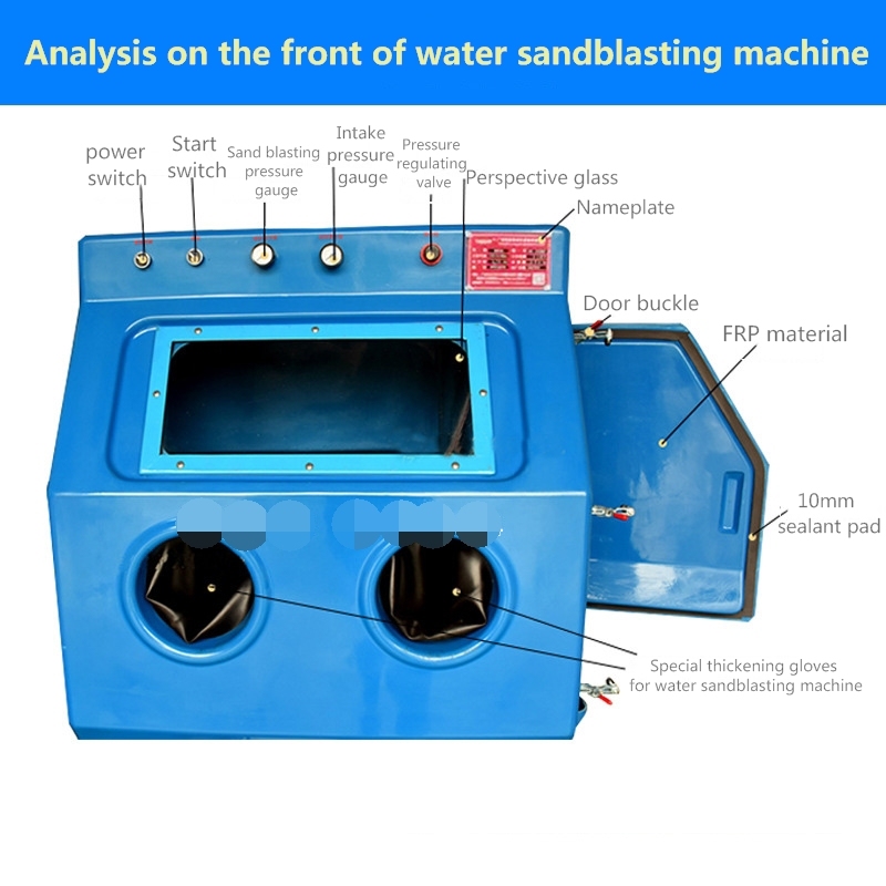 9070w Manual Liquid Sand Blasting Box Type Water Sander Manufacturer Environmental Protection Wet Sand Blasting Equipment