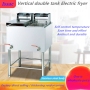 Commercial Vertical 27l Large Capacity Electric Fryer Machine 2-tank 2-basket DF-85 Deep Fryers Fried Chicken French Fries